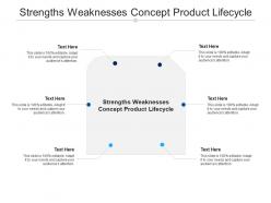 Strengths weaknesses concept product lifecycle ppt powerpoint presentation model example topics cpb