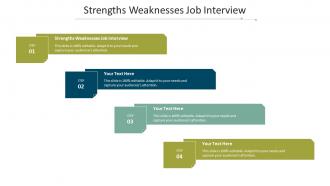 Strengths weaknesses job interview ppt powerpoint presentation model picture cpb