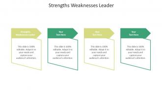 Strengths weaknesses leader ppt powerpoint presentation slides icons cpb