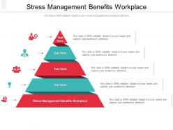 Stress management benefits workplace ppt powerpoint presentation pictures visual aids cpb