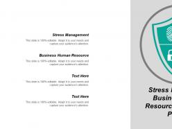Stress management business human resource market new product