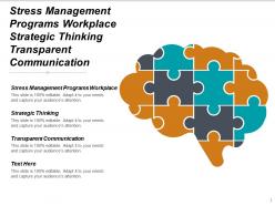 Stress management programs workplace strategic thinking transparent communication cpb