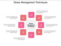 Stress management techniques ppt powerpoint presentation slides shapes cpb