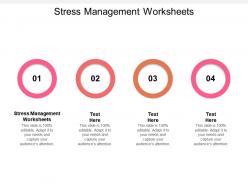 Stress management worksheets ppt powerpoint presentation professional introduction cpb
