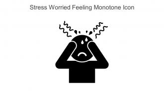 Stress Worried Feeling Monotone Icon In Powerpoint Pptx Png And Editable Eps Format
