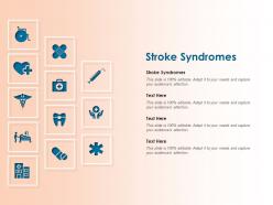 Stroke syndromes ppt powerpoint presentation layouts elements