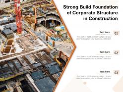 Strong Build Foundation Of Corporate Structure In Construction