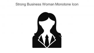 Strong Business Woman Monotone Icon In Powerpoint Pptx Png And Editable Eps Format