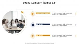 Strong Company Names List In Powerpoint And Google Slides Cpb