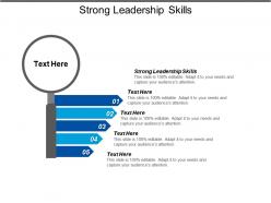 Strong leadership skills ppt powerpoint presentation icon example topics cpb