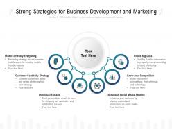 Strong strategies for business development and marketing