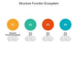 Structure function ecosystem ppt powerpoint presentation infographics introduction cpb