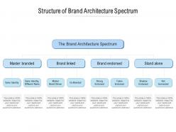 Structure Of Brand Architecture Spectrum