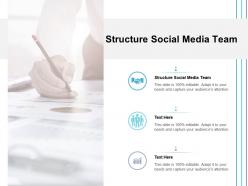Structure social media team ppt powerpoint presentation gallery file formats cpb