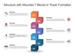 Structure With Mounted 7 Blocks In Tower Formation
