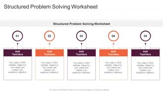 Structured Problem Solving Worksheet In Powerpoint And Google Slides Cpb