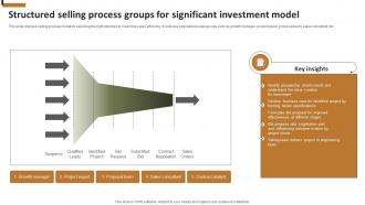 Structured Selling Process Groups For Significant Investment Model