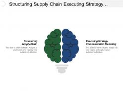 Structuring supply chain executing strategy communication marketing aggregation flows