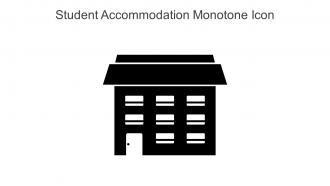 Student Accommodation Monotone Icon In Powerpoint Pptx Png And Editable Eps Format