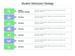 Student admission strategy ppt powerpoint presentation model show cpb
