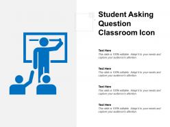 Student asking question classroom icon