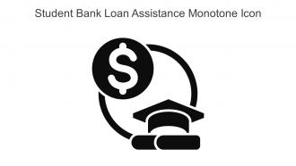 Student Bank Loan Assistance Monotone Icon In Powerpoint Pptx Png And Editable Eps Format