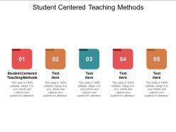 Student centered teaching methods ppt powerpoint presentation professional graphics example cpb