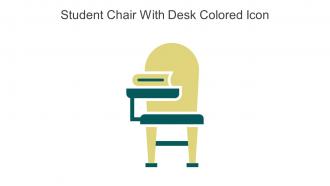Student Chair With Desk Colored Icon In Powerpoint Pptx Png And Editable Eps Format