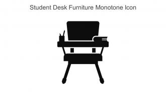 Student Desk Furniture Monotone Icon In Powerpoint Pptx Png And Editable Eps Format