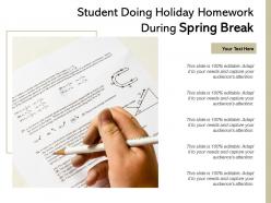 Student doing holiday homework during spring break
