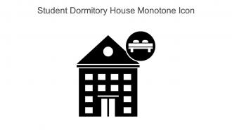Student Dormitory House Monotone Icon In Powerpoint Pptx Png And Editable Eps Format