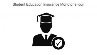 Student Education Insurance Monotone Icon In Powerpoint Pptx Png And Editable Eps Format