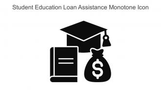 Student Education Loan Assistance Monotone Icon In Powerpoint Pptx Png And Editable Eps Format