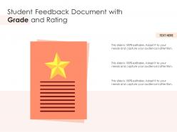 Student feedback document with grade and rating