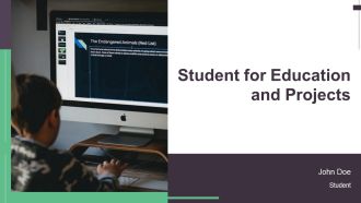 Student For Education And Projects PPT Structure AT
