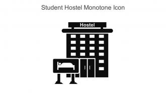 Student Hostel Monotone Icon In Powerpoint Pptx Png And Editable Eps Format