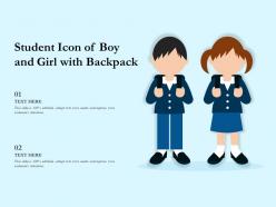Student icon of boy and girl with backpack