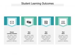Student learning outcomes ppt powerpoint presentation model designs download cpb