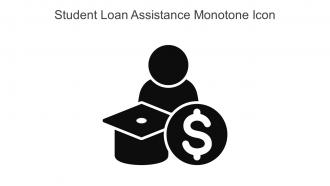 Student Loan Assistance Monotone Icon In Powerpoint Pptx Png And Editable Eps Format