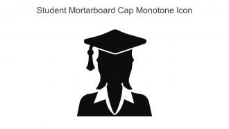 Student Mortarboard Cap Monotone Icon In Powerpoint Pptx Png And Editable Eps Format