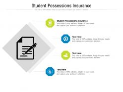 Student possessions insurance ppt powerpoint presentation slides format cpb