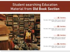 Student searching education material from old book section