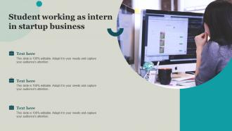 Student Working As Intern In Startup Business