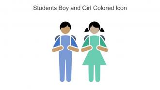 Students Boy And Girl Colored Icon In Powerpoint Pptx Png And Editable Eps Format