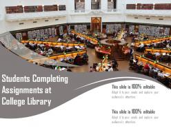 Students completing assignments at college library
