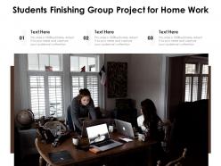 Students finishing group project for home work