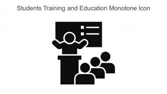 Students Training And Education Monotone Icon In Powerpoint Pptx Png And Editable Eps Format