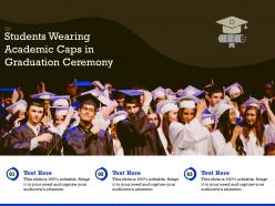 Students wearing academic caps in graduation ceremony