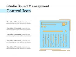 Studio sound management control icon