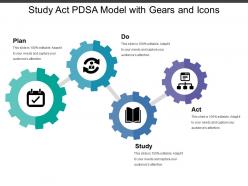 Study Act Pdsa Model With Gears And Icons